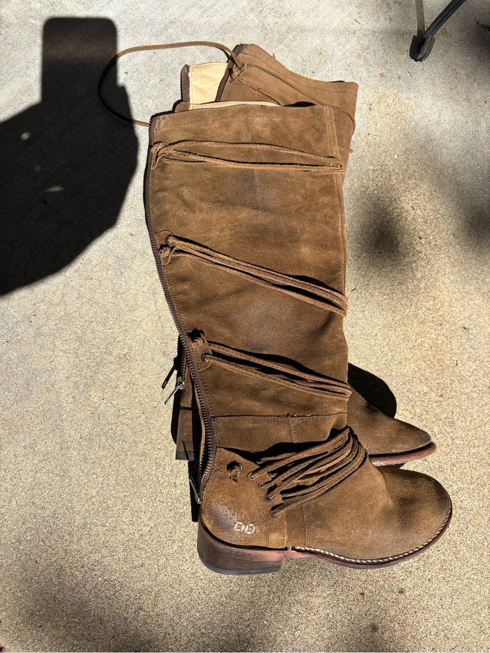 Women’s Tall Suede Lace-Up Boot in Brown